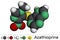 Azathioprine, AZA molecule. It is mmunosuppressive agent, medication. Molecular model