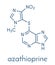 Azathioprine immunosuppressive drug molecule. Used to prevent transplant rejection and in treatment of autoimmune disease..