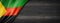 Azawad MNLA flag on black wood wall banner