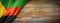 Azawad MNLA flag on vintage wood wall banner