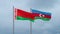 Azerbaijan and Belarus flag