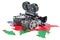 Azerbaijan cinematography, film industry concept. 3D