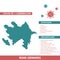 Azerbaijan Europe Country Map. Covid-29, Corona Virus Map Infographic Vector Template EPS 10