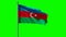Azerbaijan Flag 3D animation with green screen