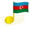 Azerbaijan flag and musical note
