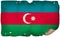 Azerbaijan Flag On Old Paper