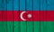 Azerbaijan Flag Over Wood Planks