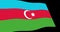 Azerbaijan flag slow waving in perspective, Animation 4K footage