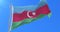 Azerbaijan flag waving at wind in slow, loop