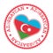Azerbaijan heart badge.