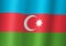 azerbaijan national flag 3d illustration close up view