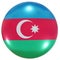 Azerbaijan national flag button