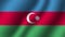 Azerbaijan national wavy flag vector illustration