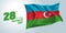 Azerbaijan republic day greeting card, banner, vector illustration