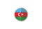 Azerbaijan state flag circle shape symbol emblem