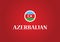 Azerbaijan state flag circle shape symbol emblem