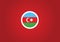 Azerbaijan state flag circle shape symbol emblem