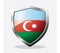 Azerbaijan state flag shield icon