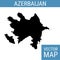 Azerbaijan vector map with title