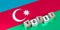 Azerbaijan - vote cube words and national flag - election concept