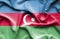 Azerbaijan waving flag
