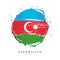 Azerbaijani flag in the form of a large circle