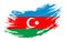 Azerbaijani flag grunge brush background. Vector illustration.