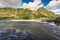 Azores coastline landscape in Faja Grande, Flores island. Portugal.