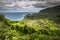 Azores coastline landscape in Faja Grande, Flores island. Portugal.