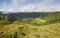 Azores landscape in Faial island. Caldeira grande volcanic cone.