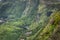 Azores landscape in Flores island. Waterfalls in Pozo da Alagoinha. Portugal