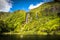 Azores landscape in Flores island. Waterfalls in Pozo da Alagoinha. Portugal