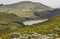 Azores landscape with lake in Flores island. Caldeira Funda. Portugal