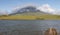 Azores landscape in Pico island. Lagoa do Capitao. Portugal