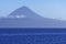 Azores landscape with Pico mountain and atlantic ocean. Portugal