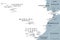 Azores, Madeira, and Canary Islands, autonomous regions, gray political map