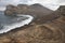 Azores volcanic coastline landscape in Faial island. Ponta dos C