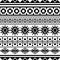 Aztec ethnic Seamless Pattern Vector. Inca Motif background decor in Monochrome color