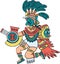 Aztec god, color version