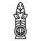 Aztec idol icon, outline style