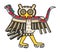 Aztec owl with a coral snake, as depicted in the Codex Laud