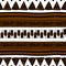 Aztec seamless pattern with brown stripe arrow tribal hand drawn multicolor background. Ethnic drawing symbol vector illustration