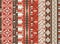 Aztec seamless pattern on hot color with arrow