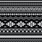 Aztec seamless pattern, tribal black and white background