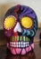 Aztec skulls Mexican Day of the Dead colorful