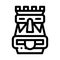 Aztec Totem Icon Vector Outline Illustration