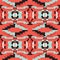 Aztec tribal black and blue and red pattern