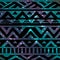 Aztec Tribal Seamless Pattern on Cosmic Background