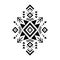 Aztec vector element, ethnic ornament.