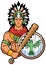 Aztec Warrior Mascot